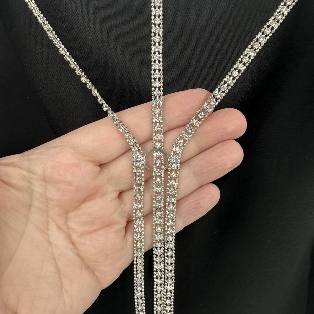 JOSEPH RIBKOFF dress sheath black lbd 10 jewel chain formal cocktail party - Picture 13 of 16